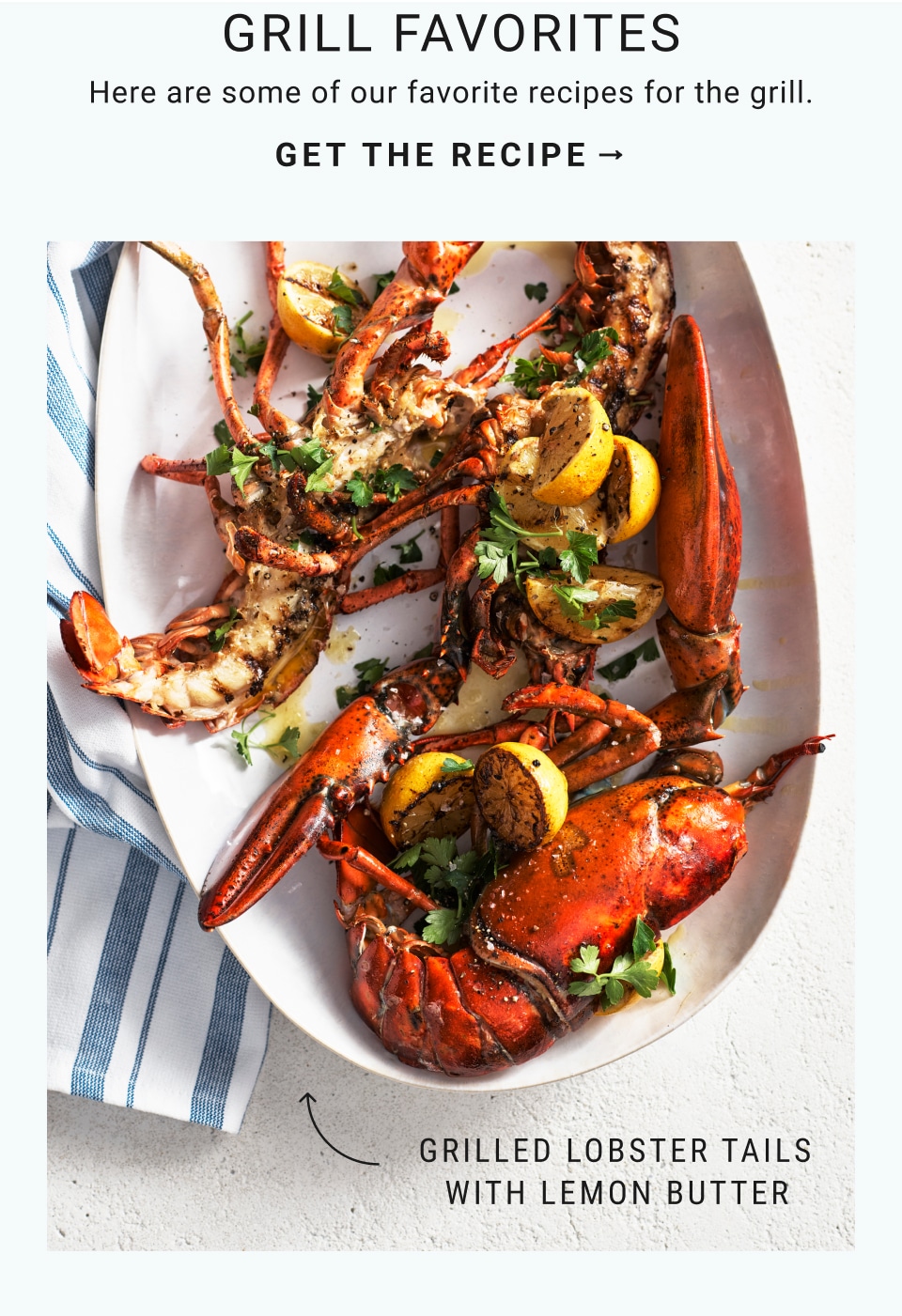Grilled Lobster Tails With Lemon Butter