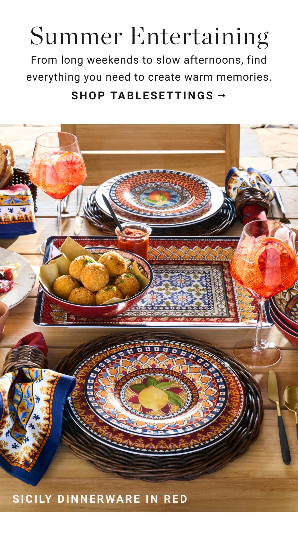 Sicily Dinnerware in Red