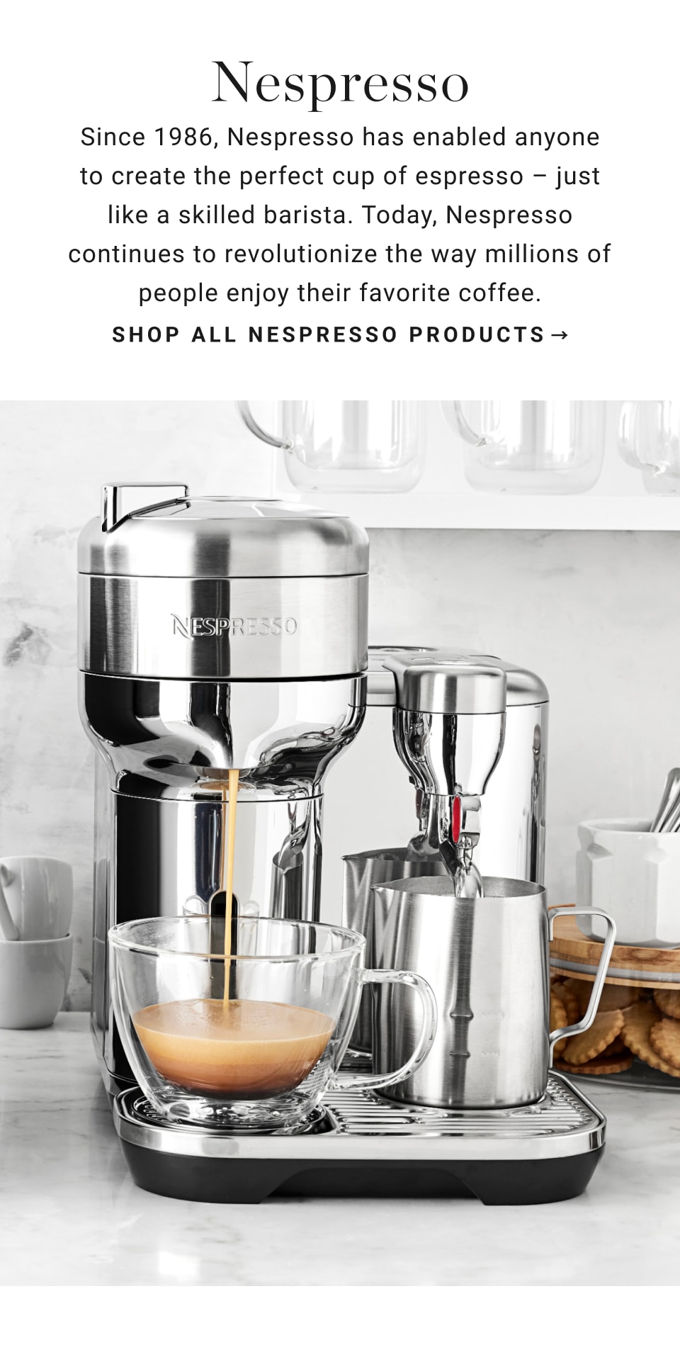  Nespresso Pixie Espresso Machine by Breville with Milk Frother,  Titan: Home & Kitchen