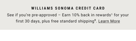 Williams Sonoma Credit Card