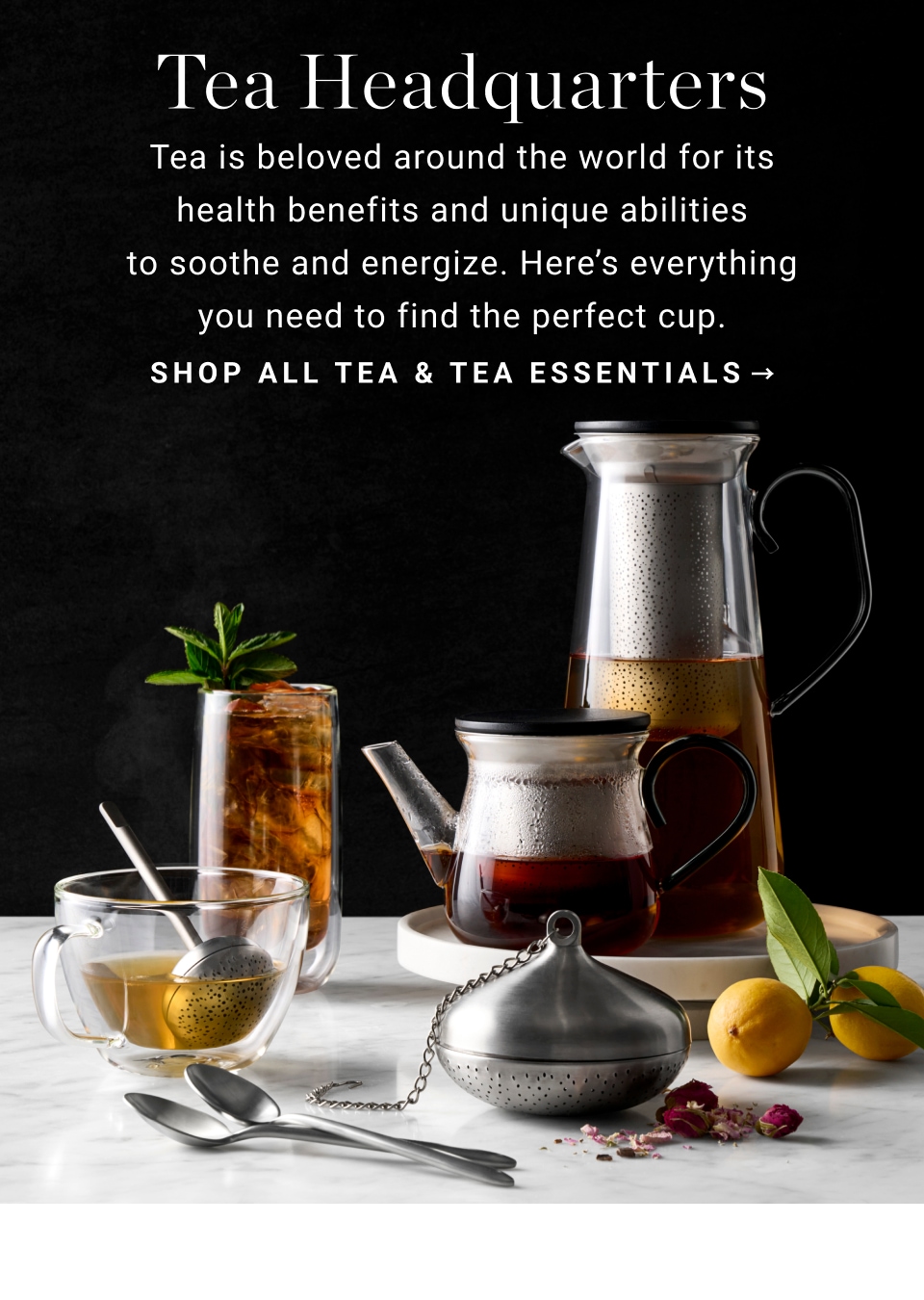 Ultimate Hot Tea Bundle (Tea, Sweets, Scoop, Tin, and Tea Maker)