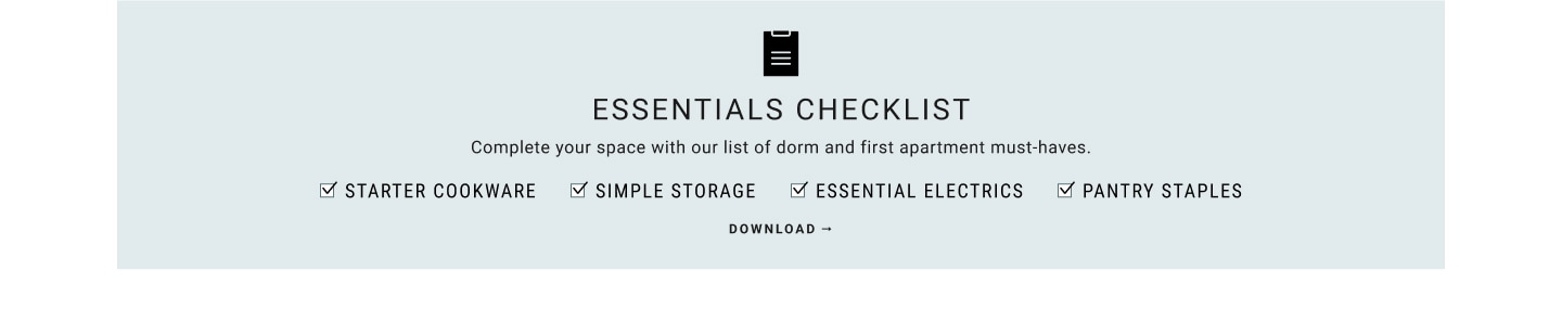 Essentials Checklist