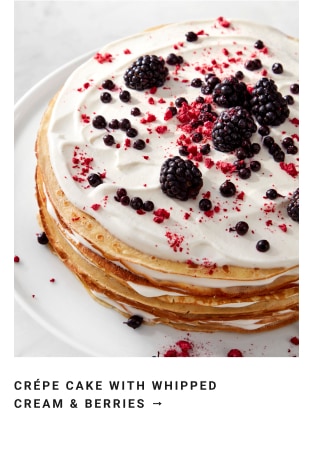 Crepe Cake with Whipped Cream & Berries Recipe