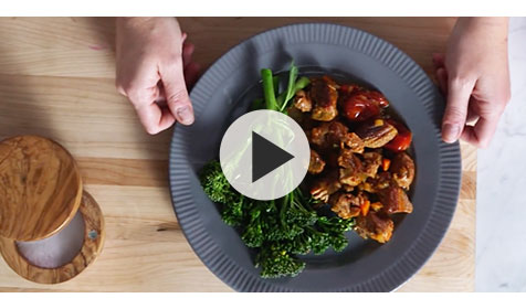 Braised Pork Shoulder with Broccolini 