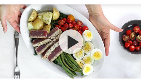 Warm Kale and Tuna Niçoise >