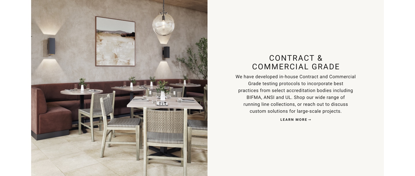 Contract & Commercial Grade - Learn More