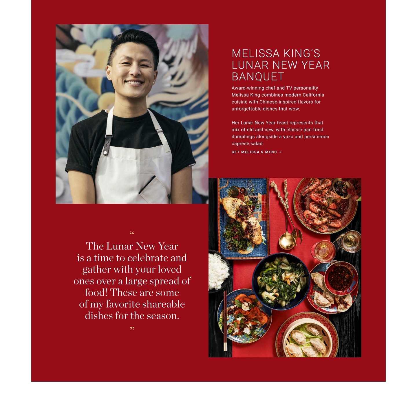 Melissa King's Lunar New Year Banquet