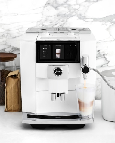 JURA J8 twin Fully Automatic Espresso Machine in Diamond White