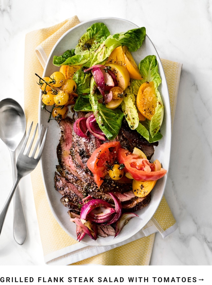 Grilled Flank Steak Salad with Tomatoes