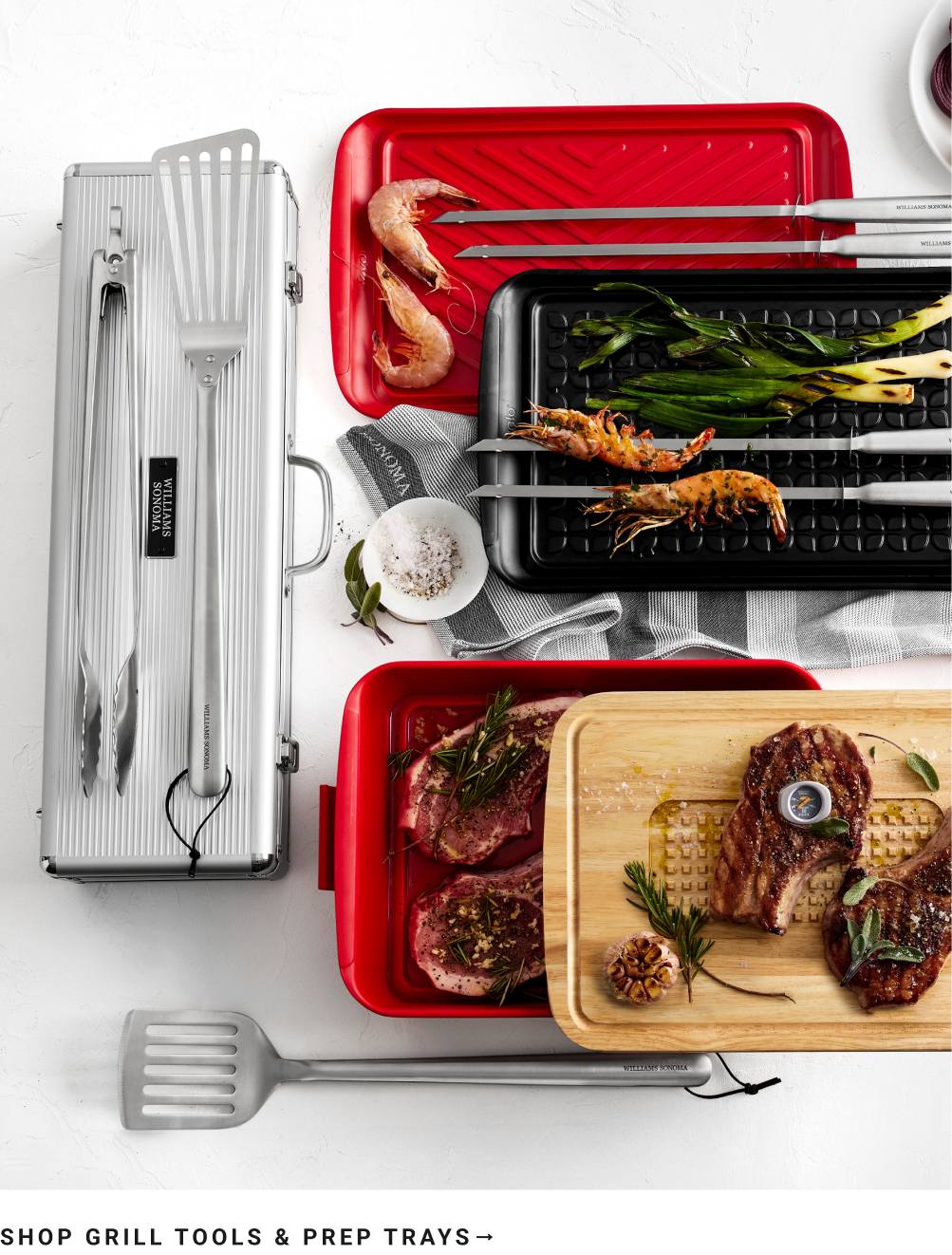 Shop Grill Tools and Prep Trays