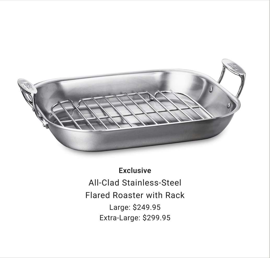 All-Clad Stainless-Steel Flared Roaster with Rack
