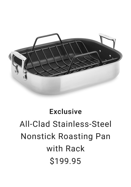 All-Clad Stainless-Steel Nonstick Roasting Pan with Rack