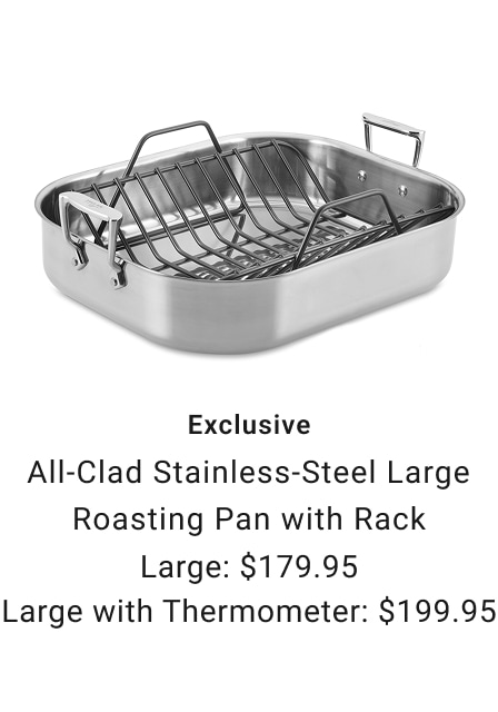 All-Clad Stainless-Steel Large Roasting Pan with Rack