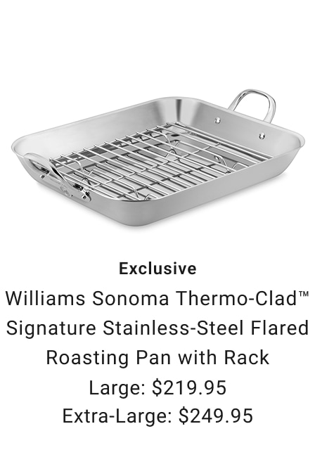 Williams Sonoma Stainless-Steel Flared Roasting Pan with Rack