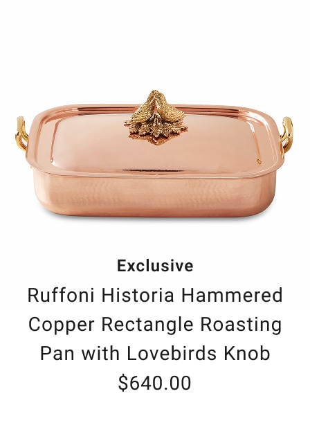 Ruffoni Historia Hammered Copper Rectangle Roaster Pan