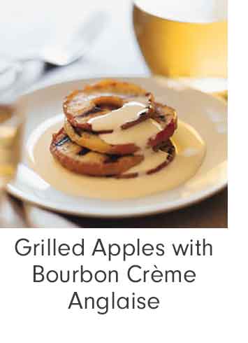 Grilled Apples with Bourbon Cr&egrave;me Anglaise