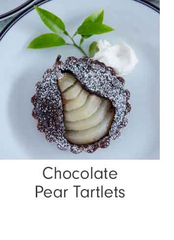 Chocolate Pear Tartlets