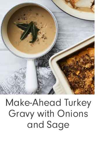 Make-Ahead Turkey Gravy with Onions and Sage
