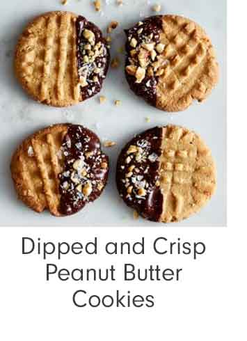 Dipped and Crisp Peanut Butter Cookies