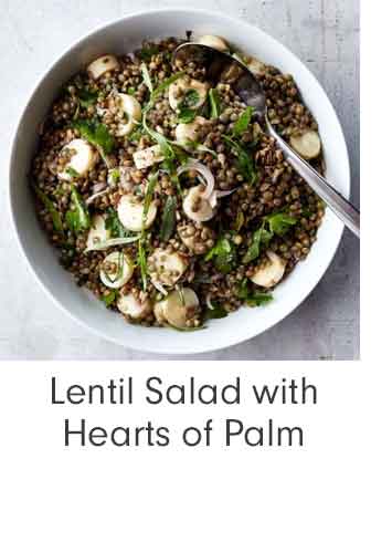 Lentil Salad with Hearts of Palm