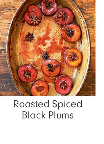 Roasted Spiced Black Plums