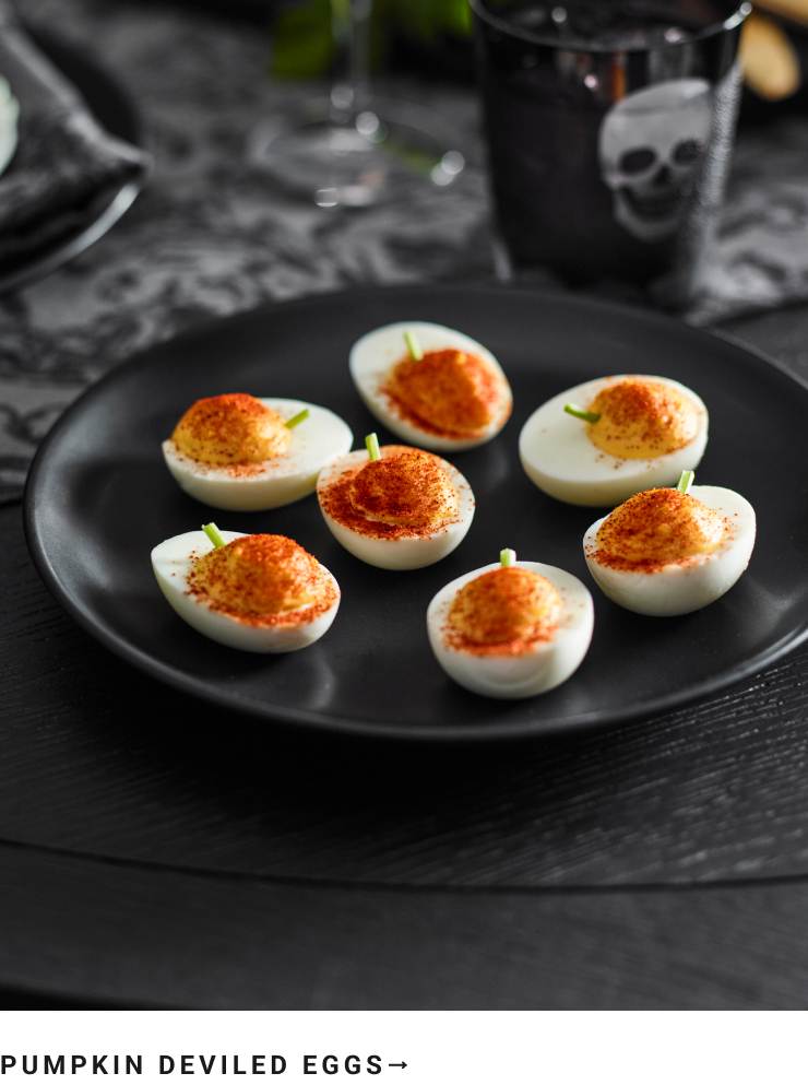Pumpkin Deviled Eggs