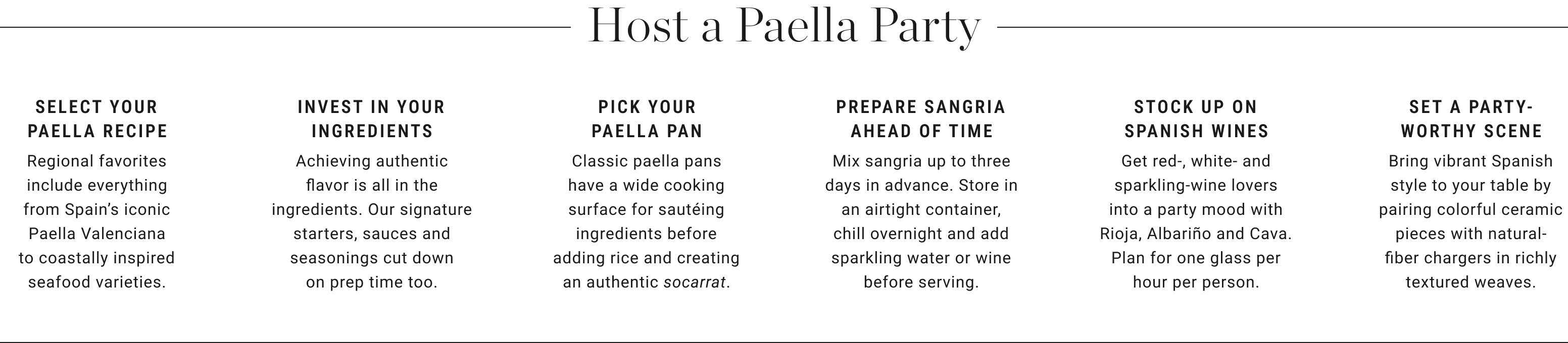 Host a Paella Party