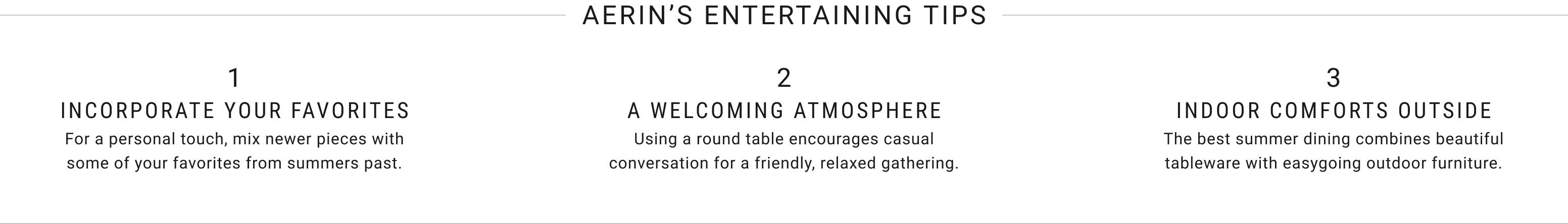 Aerin's Entertaining Tips