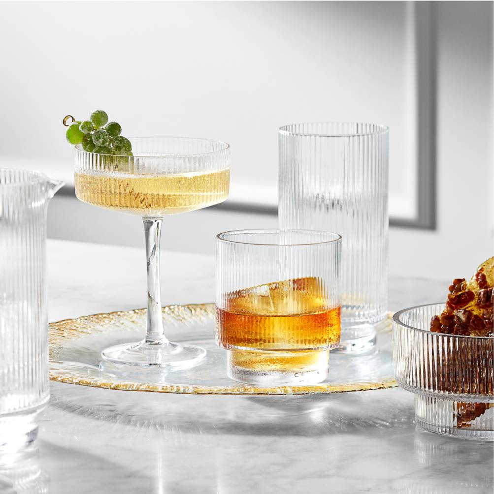 Modern Optic Glassware Collection