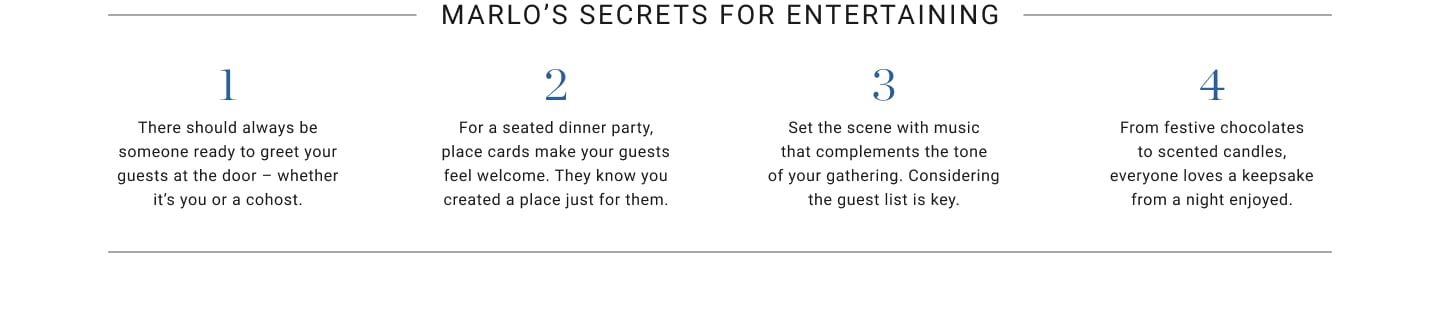 Marlo's Secrets for Entertaining