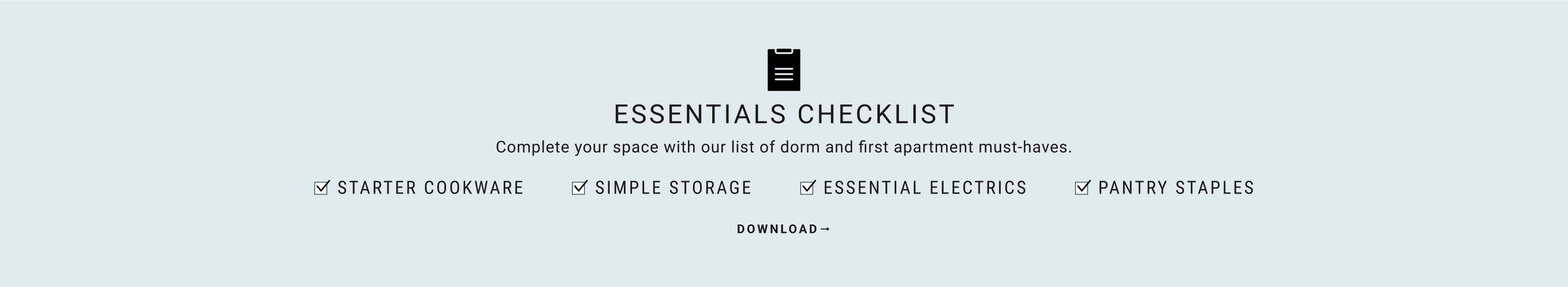 Essentials Checklist