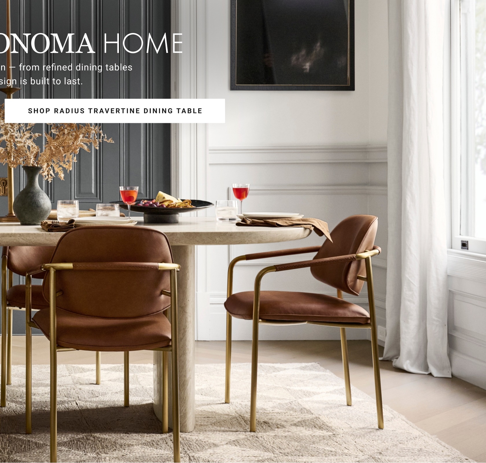 Shop Radius Travertine Dining Table