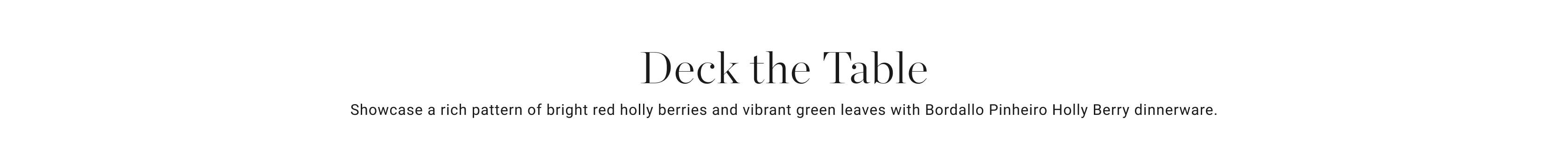 Deck the Table