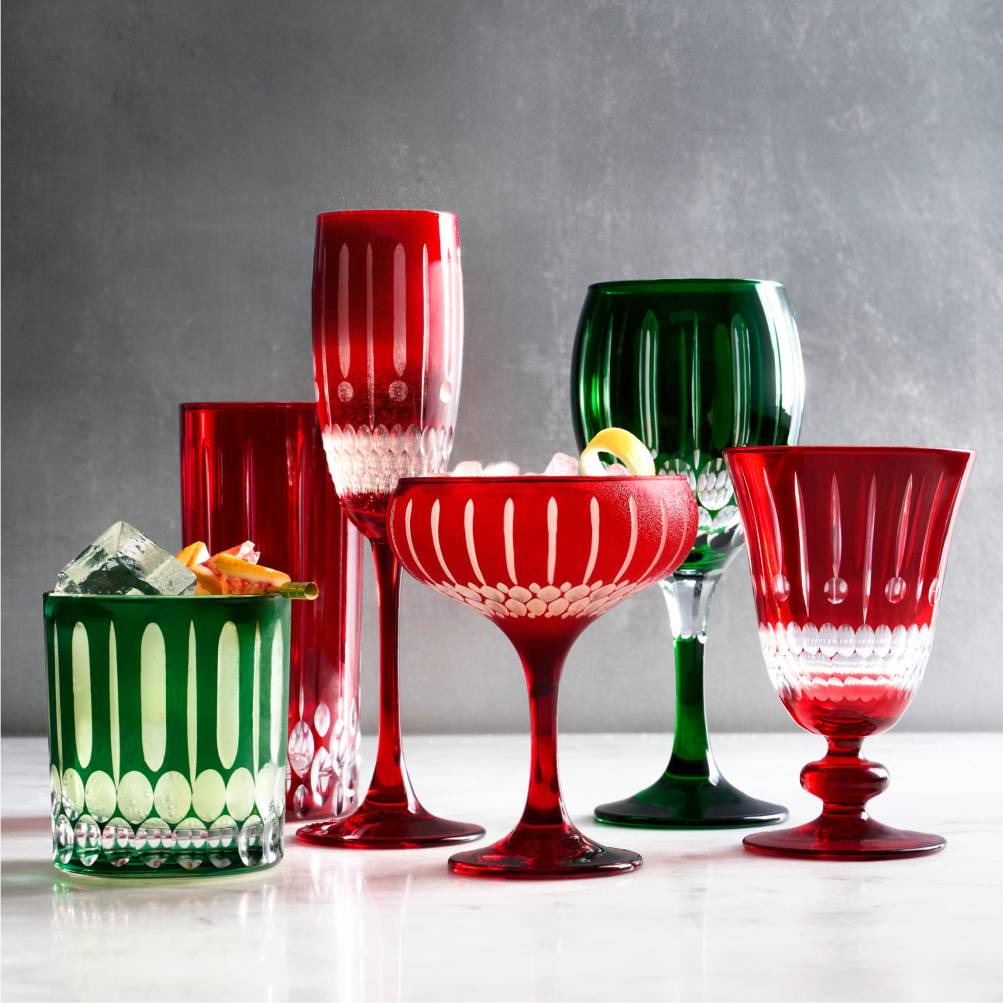 Wilshire Jewel Cut Glassware Collection
