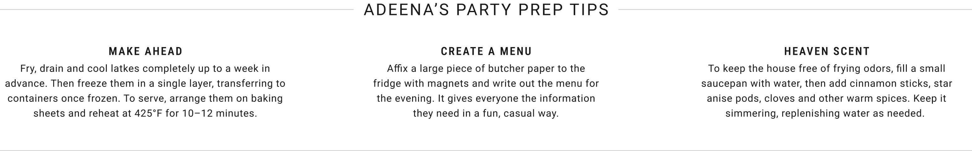 Adeena's Party Prep Tips