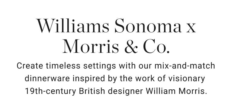 Williams Sonoma x Morris & Co.