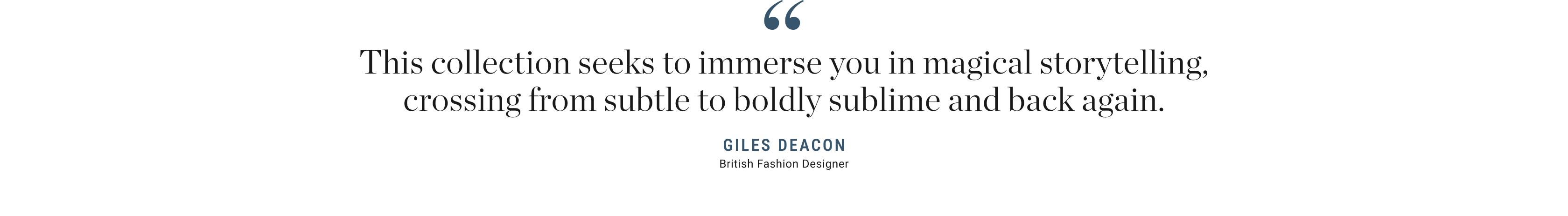 Sanderson x Giles Deacon Collection
