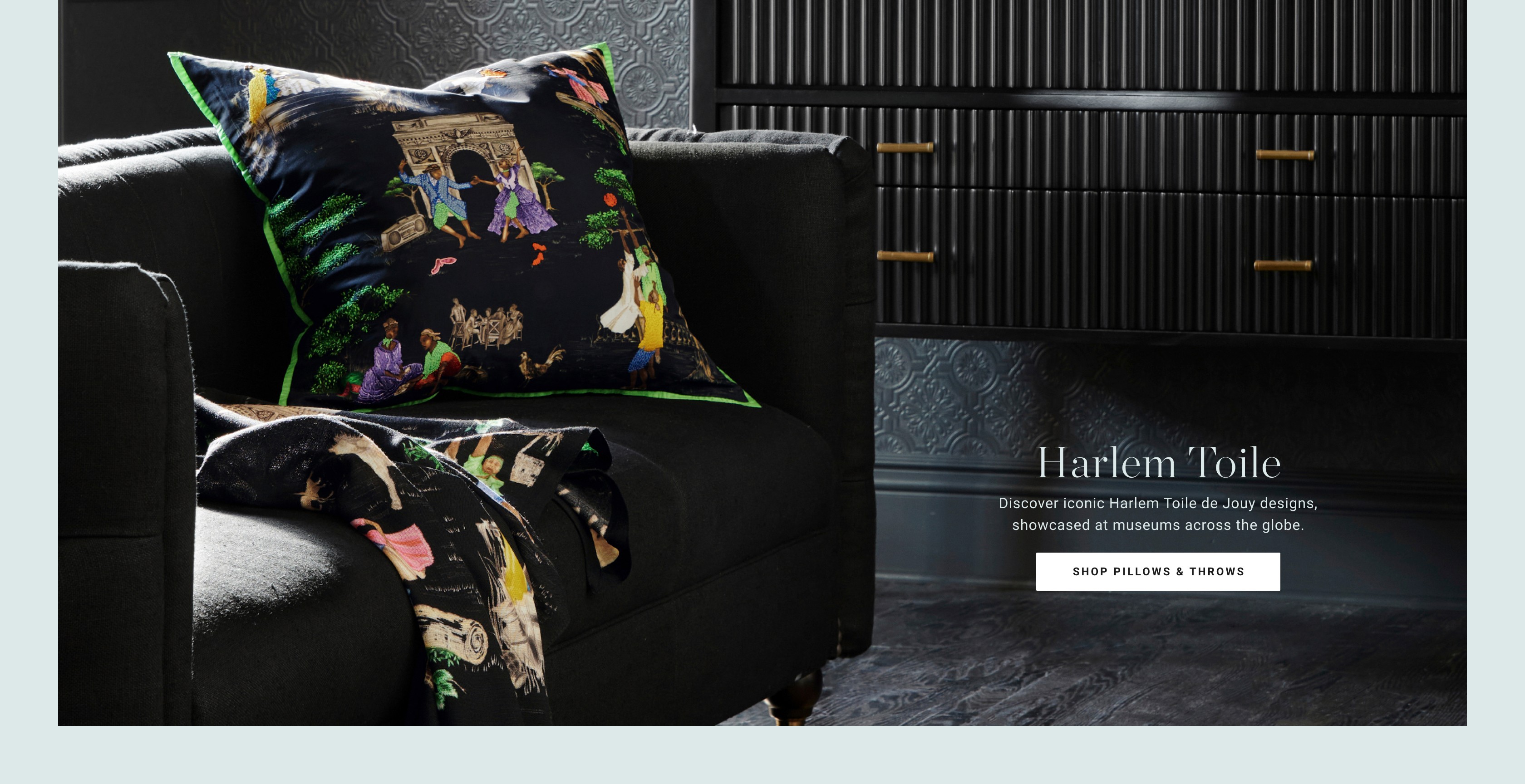 Introducing Harlem Toile Shop Pillows & Throws