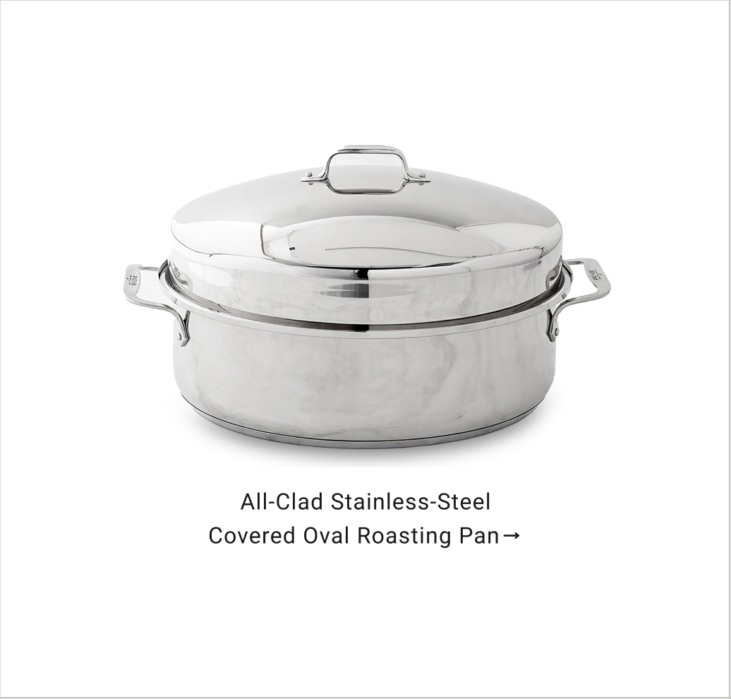 All-Clad Stainless-Steel Covered Oval Roasting Pan
