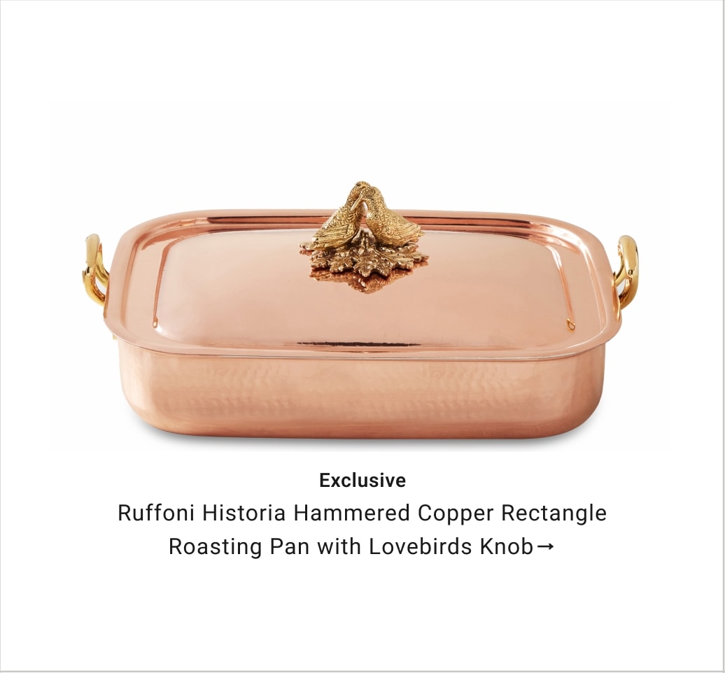 Ruffoni Historia Hammered Copper Rectangle Roaster Pan