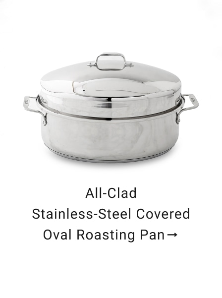 All-Clad Stainless-Steel Covered Oval Roasting Pan
