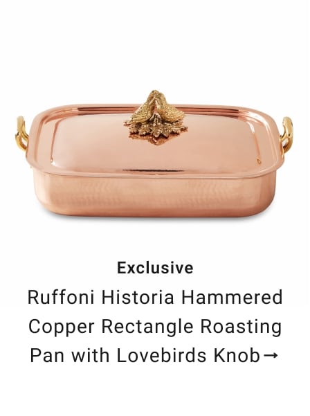 Ruffoni Historia Hammered Copper Rectangle Roaster Pan