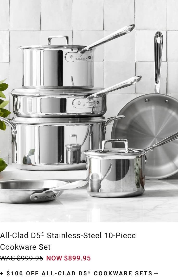 Shop All-Clad D5 Stainless-Steel Cookware Sets