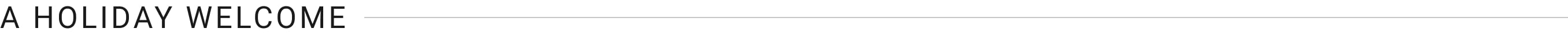 A Holiday Welcome