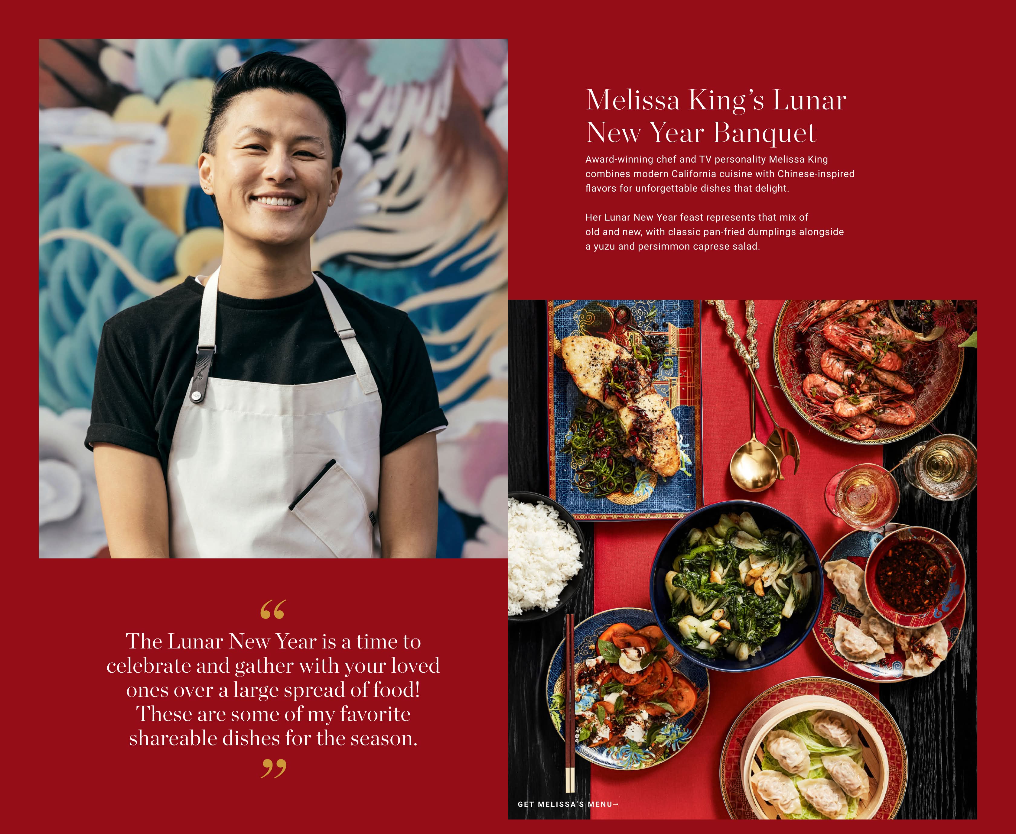 Melissa King's Lunar New Year Banquet Menu