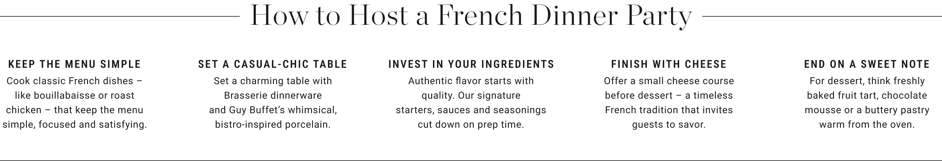 How to Host a French Dinner Party