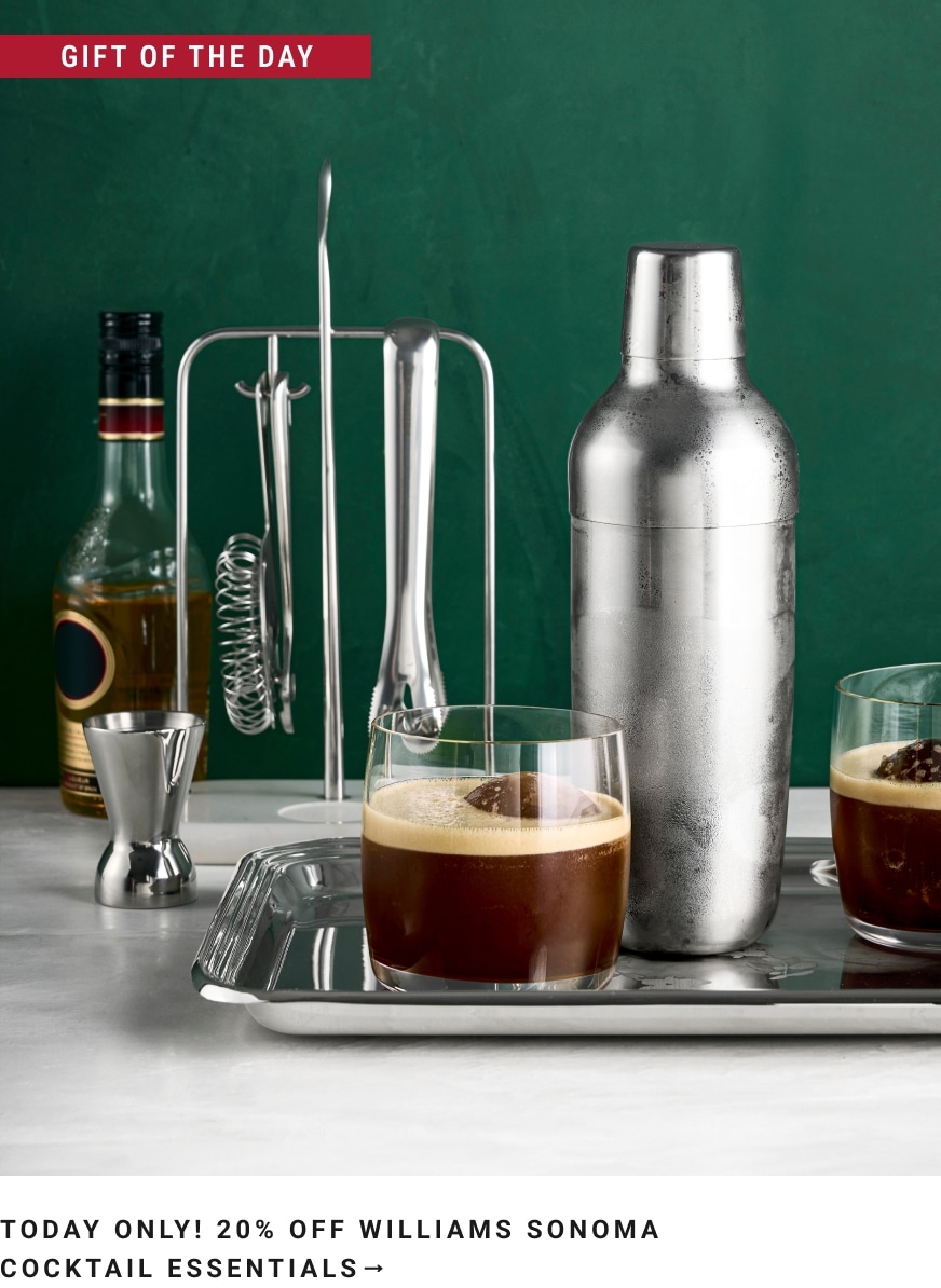 TODAY ONLY! 20% Off Williams Sonoma Cocktail Essentials