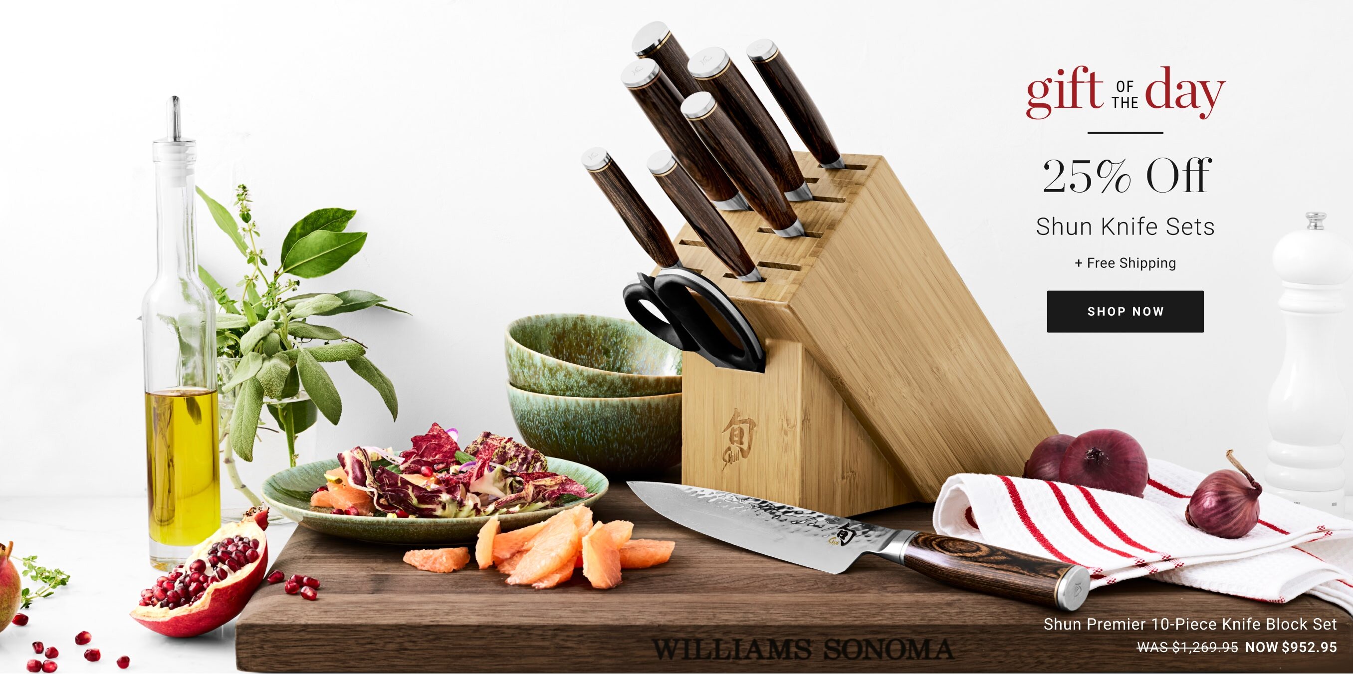 GIFT OF THE DAY! 25% Off Shun Knife Sets