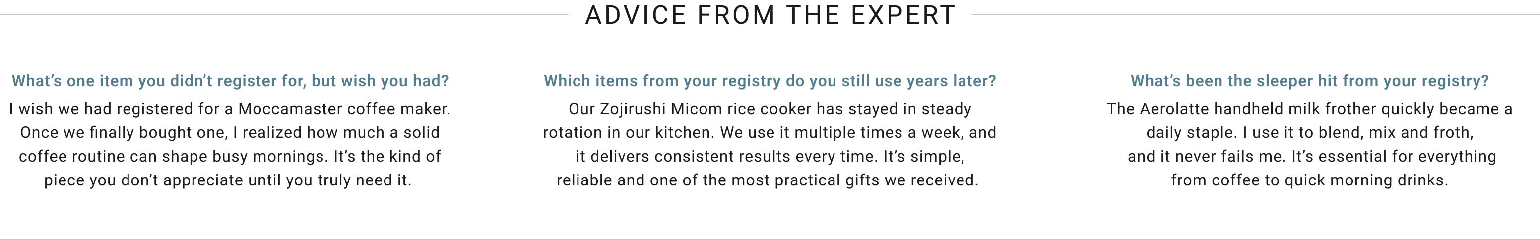 Advice from the Expert