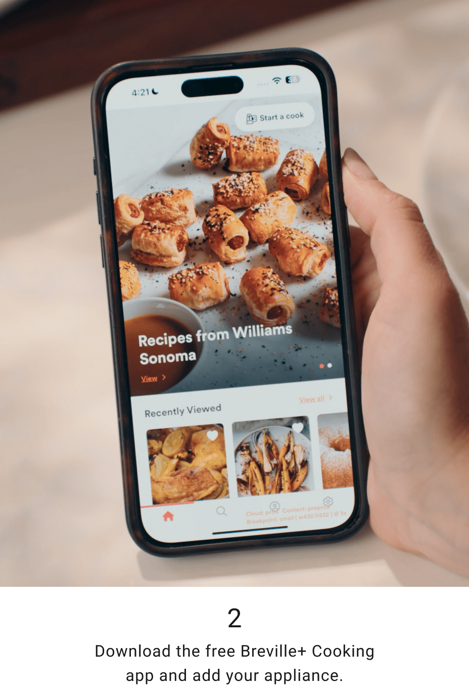 2. Download the free Breville+ app and add your appliance.
